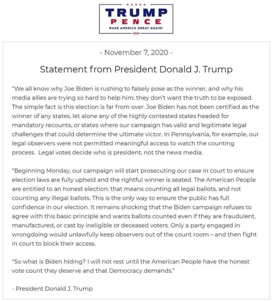 Statement from President Donald J.Trump